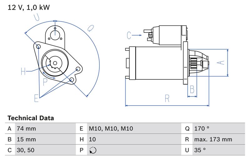 BOSCH 0 986 025 290 Starter