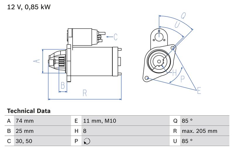 BOSCH 0 986 025 640 Starter