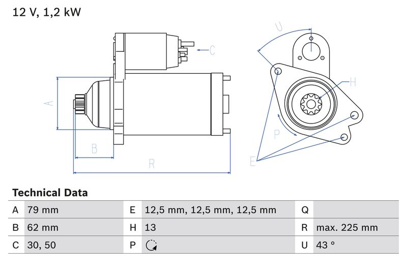 BOSCH 0 986 025 870 Starter