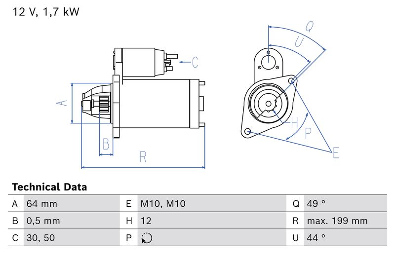 BOSCH 0 986 026 830 Starter