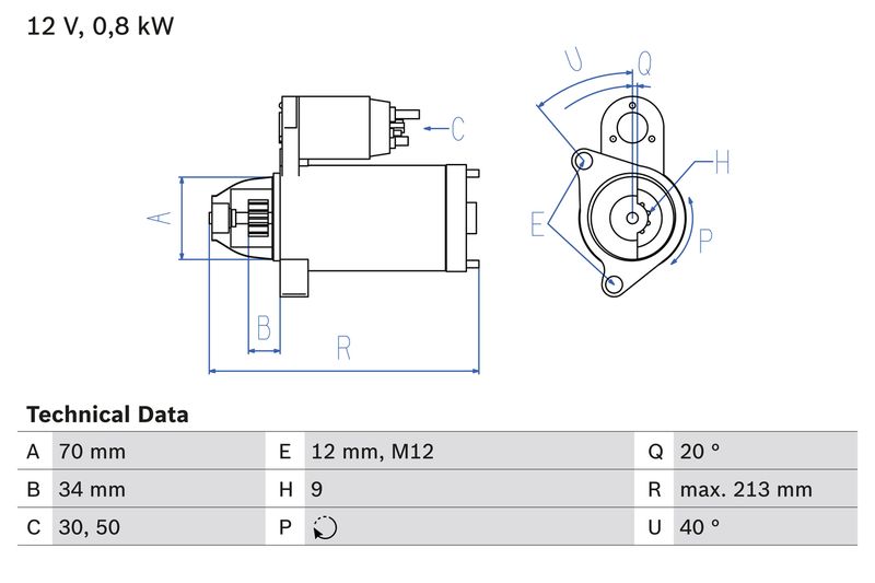 BOSCH 0 986 027 060 Starter