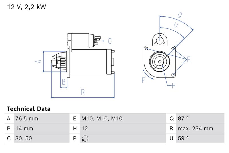 BOSCH 0 986 027 170 Starter