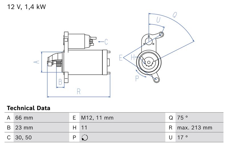 BOSCH 0 986 027 500 Starter