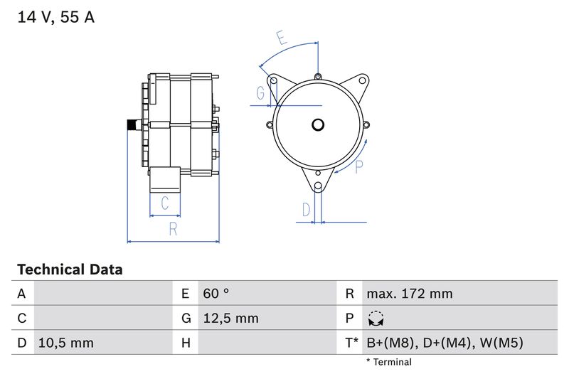 BOSCH 0 986 034 260 Alternator