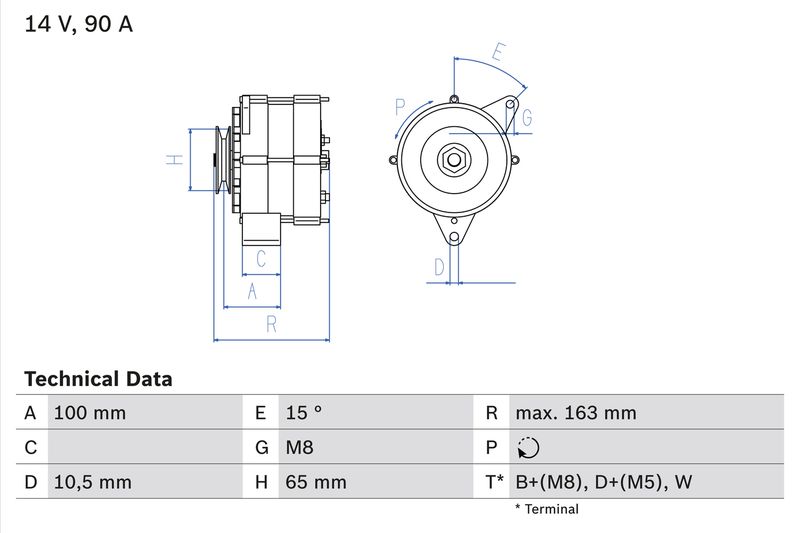 BOSCH 0 986 036 790 Alternator