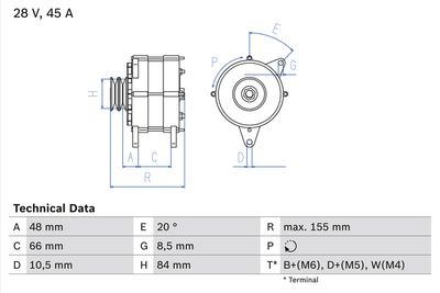 Alternator BOSCH 0 986 037 221