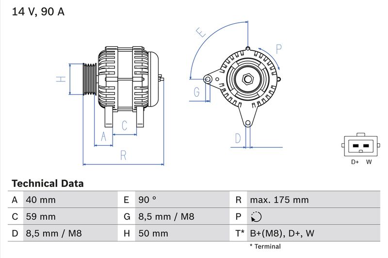 BOSCH 0 986 038 370 Alternator