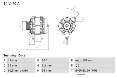 Alternator BOSCH 0 986 038 740