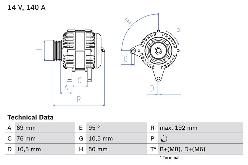BOSCH 0 986 039 000 Alternator