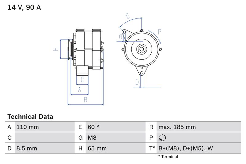 BOSCH 0 986 039 090 Alternator