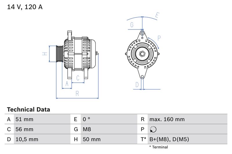 BOSCH 0 986 039 240 Alternator