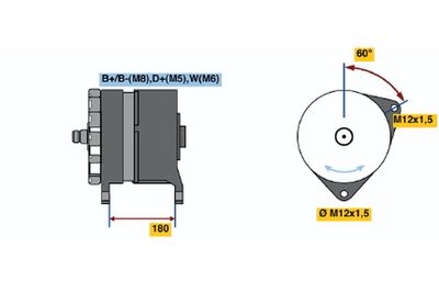 Alternator BOSCH 0 986 039 530