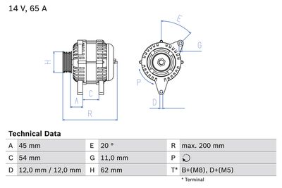 Alternator BOSCH 0 986 040 671