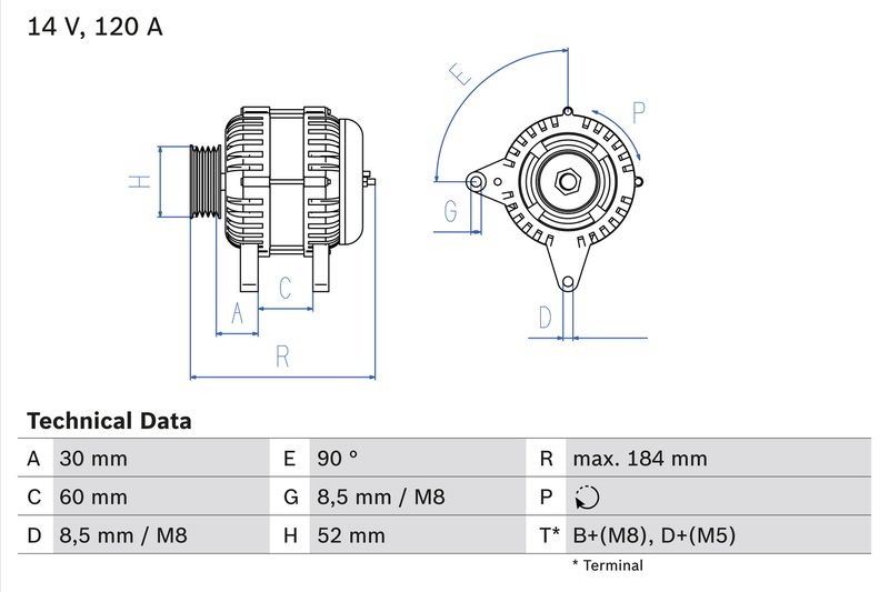 BOSCH 0 986 041 280 Alternator