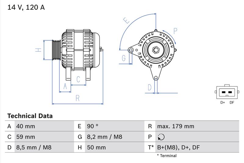 BOSCH 0 986 041 300 Alternator
