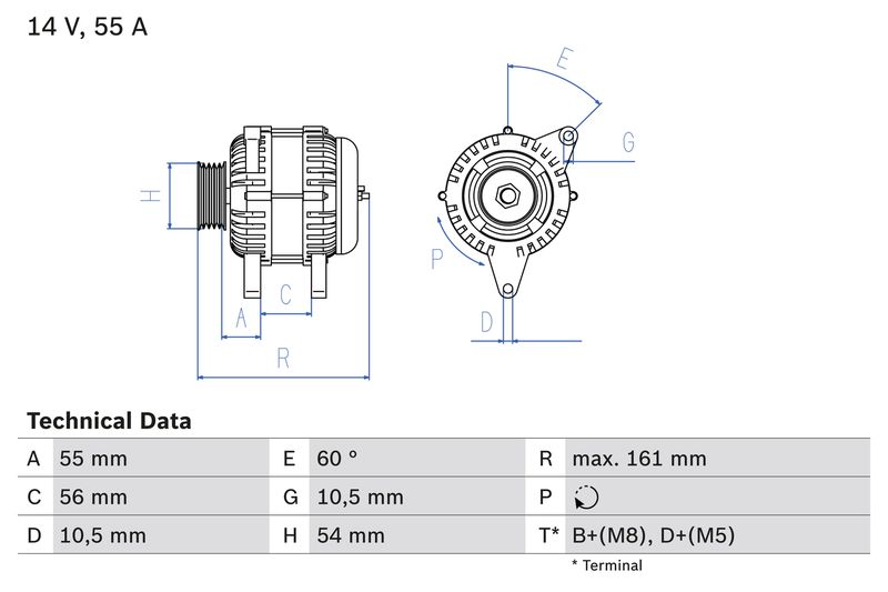 BOSCH 0 986 041 820 Alternator