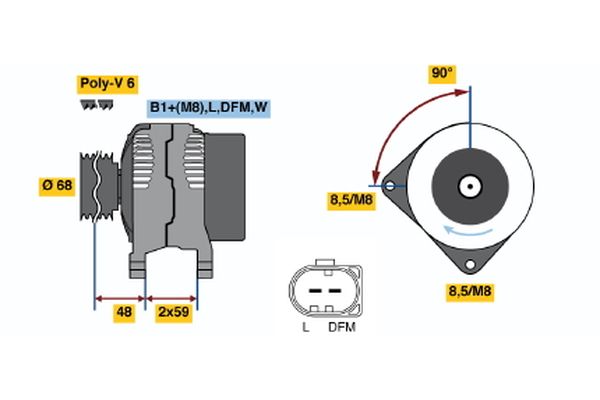 BOSCH 0 986 041 900 Alternator