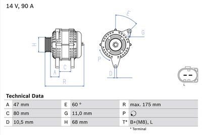 Alternator BOSCH 0 986 041 960