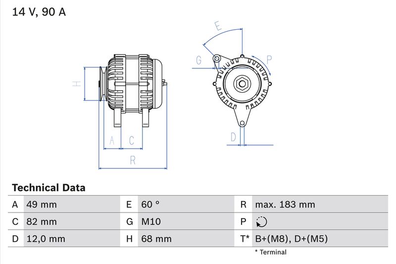 BOSCH 0 986 041 970 Alternator