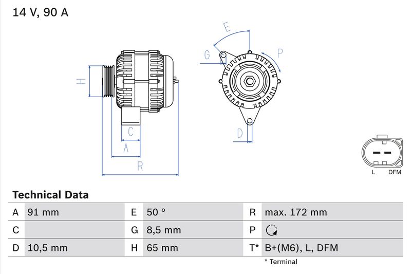 BOSCH 0 986 041 990 Alternator