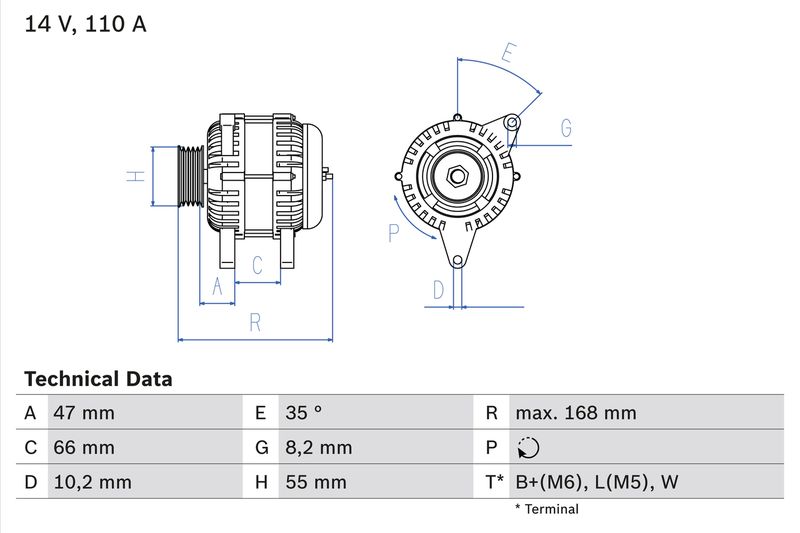 BOSCH 0 986 042 201 Alternator