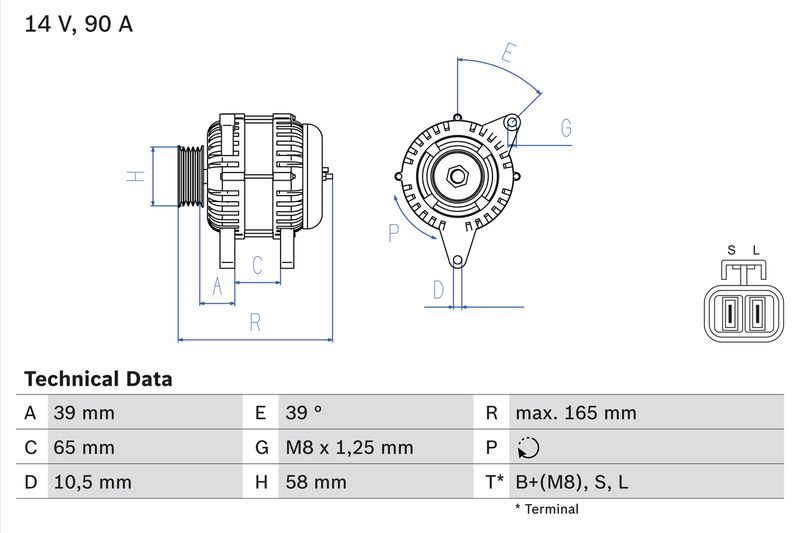 BOSCH 0 986 042 680 Alternator