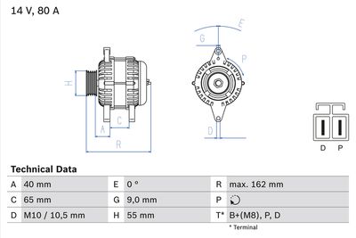 Alternator BOSCH 0 986 042 911