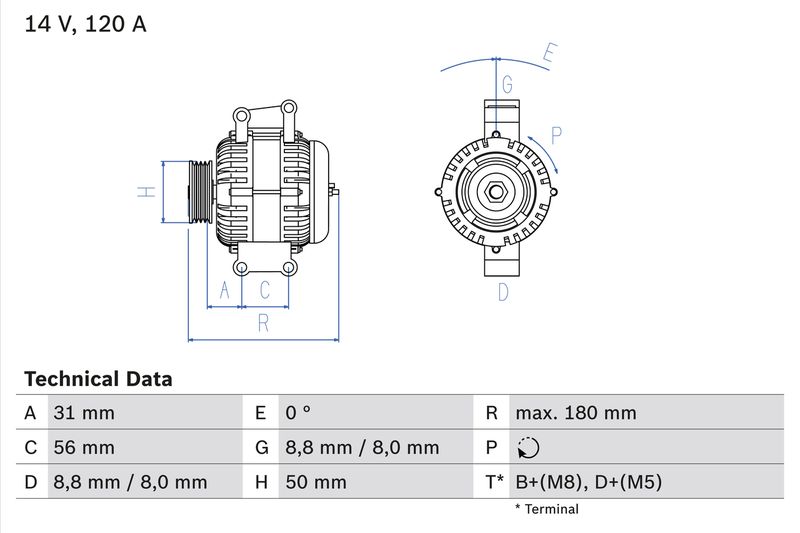 BOSCH 0 986 043 900 Alternator