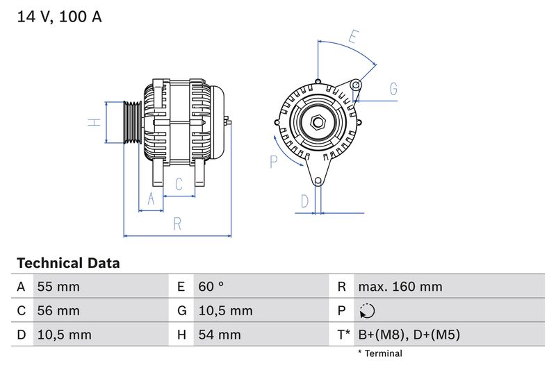 BOSCH 0 986 043 960 Alternator