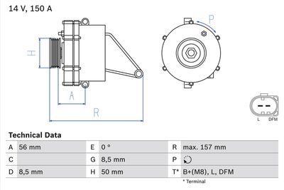 Alternator BOSCH 0 986 045 410