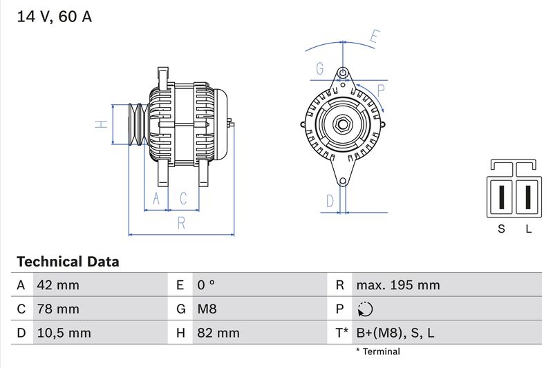 BOSCH 0 986 045 681 Alternator