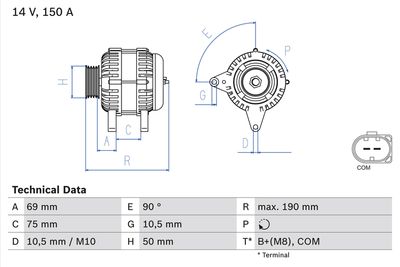 Alternator BOSCH 0 986 046 220