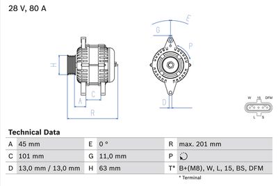 Alternator BOSCH 0 986 046 290