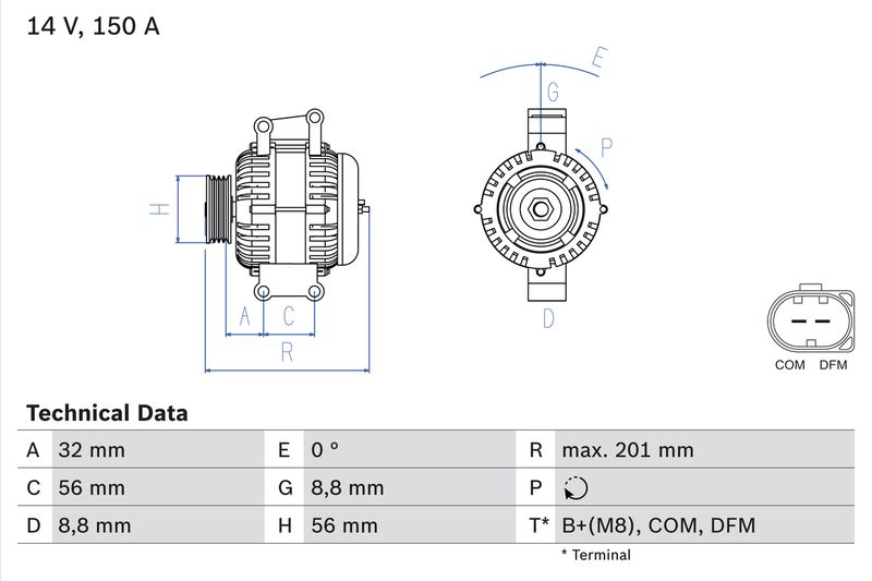 BOSCH 0 986 046 300 Alternator