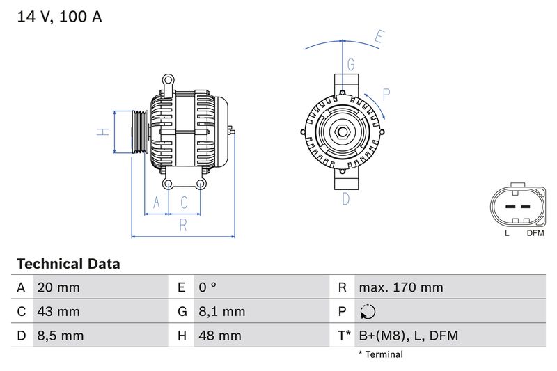 BOSCH 0 986 047 220 Alternator