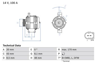 Alternator BOSCH 0 986 047 220