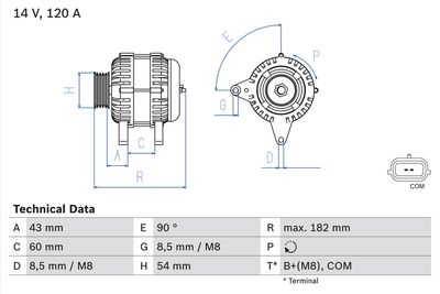Alternator BOSCH 0 986 047 340