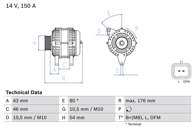 BOSCH 0 986 047 360 Alternator