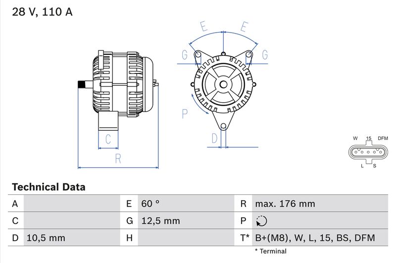 BOSCH 0 986 047 520 Alternator