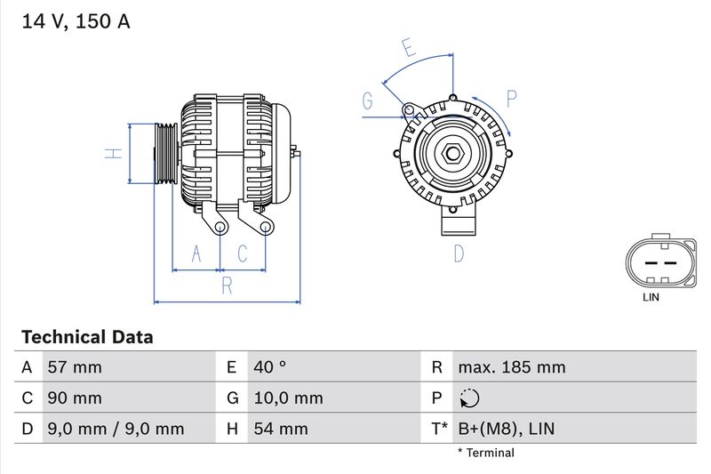 BOSCH 0 986 047 930 Alternator