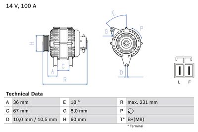 Alternator BOSCH 0 986 048 320