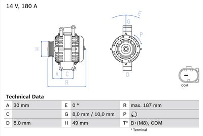 Alternator BOSCH 0 986 048 820