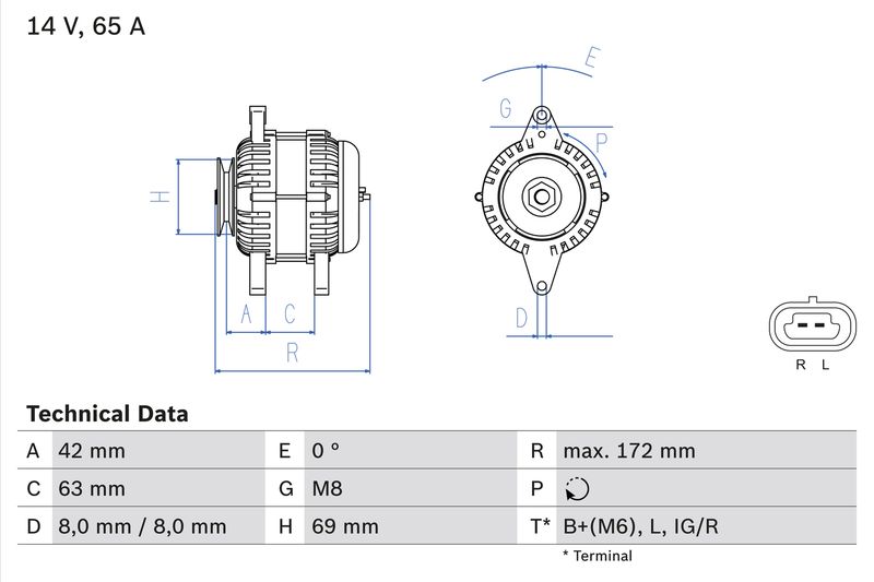BOSCH 0 986 049 051 Alternator