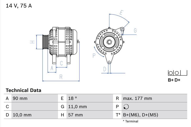 BOSCH 0 986 049 131 Alternator