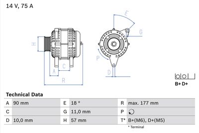 Alternator BOSCH 0 986 049 131