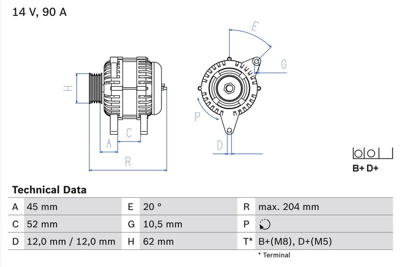 BOSCH 0 986 049 610 Alternator