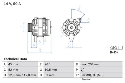 Alternator BOSCH 0 986 049 610