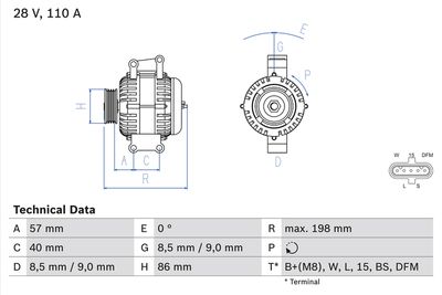Alternator BOSCH 0 986 049 780