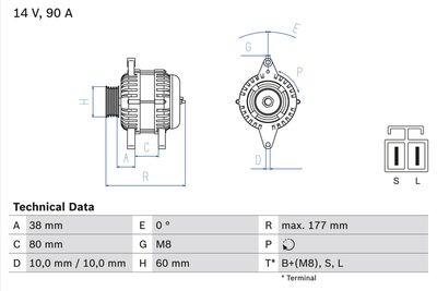 Alternator BOSCH 0 986 049 800