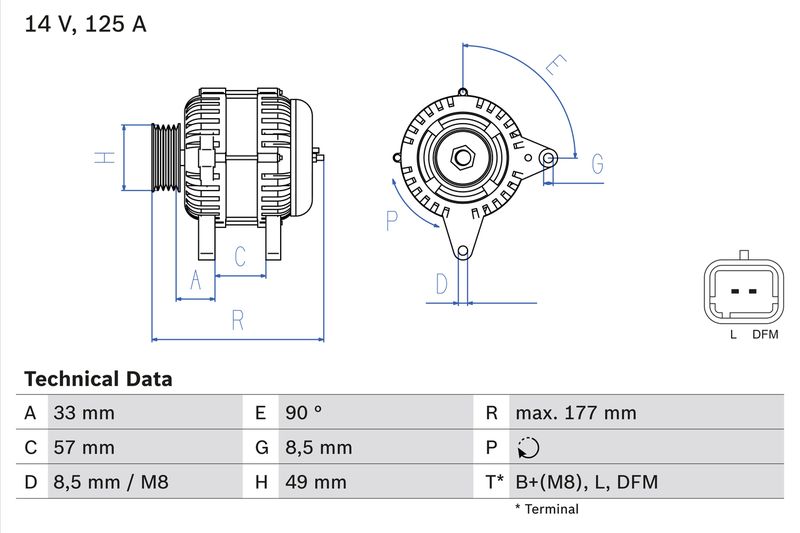 BOSCH 0 986 080 270 Alternator